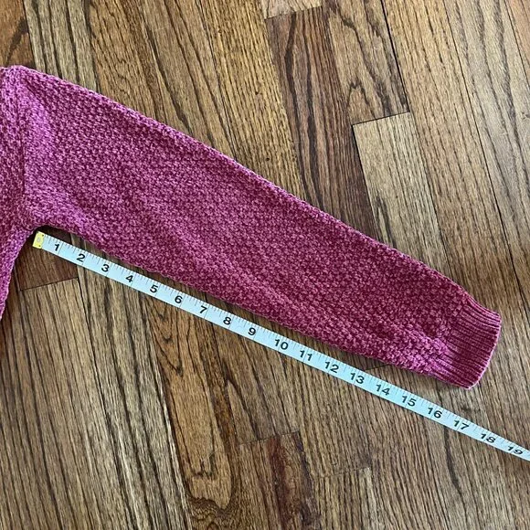 Nasty Gal Women's Cropped Long sleeve Super Soft Rose Pullover Sweater Sz S - Picture 9 of 9